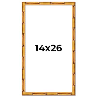 14x26 Frame Gold Bamboo Picture Frame - Complete Modern Photo Frame