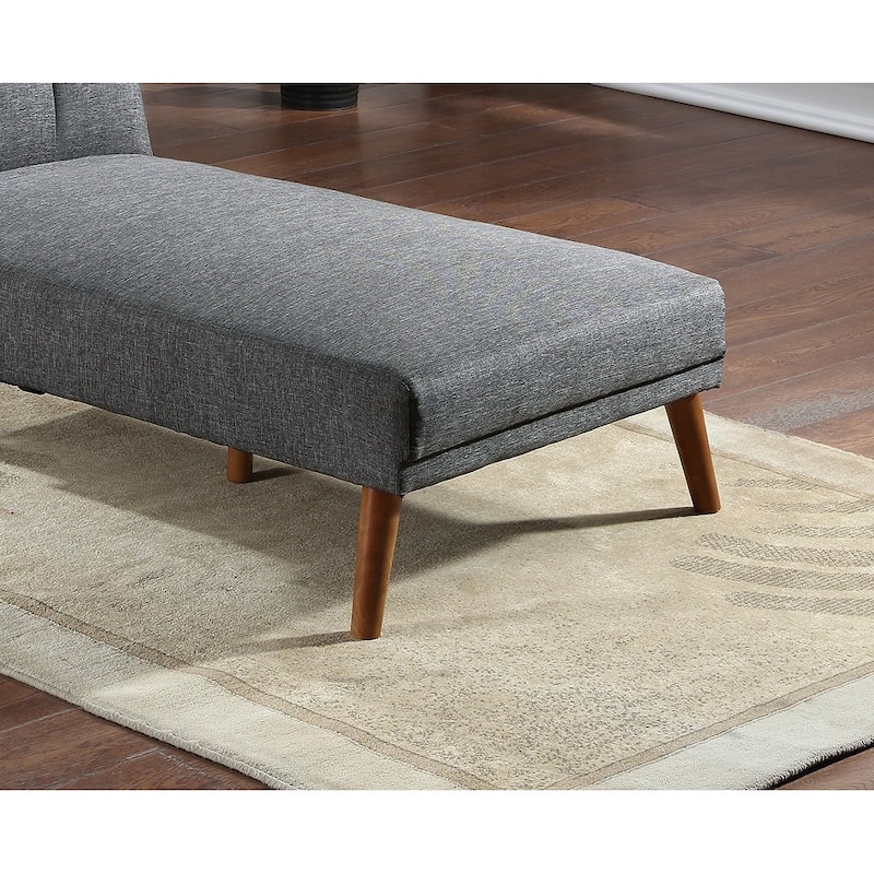 Modern Adjustable Chaise, Convertible to Bed with Extra Cushion