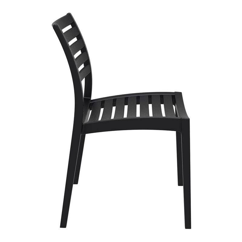 33" Black Outdoor Patio Stackable Dining Chair