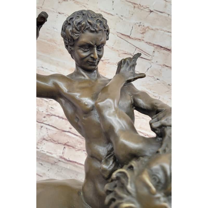 Theseus Slaying The Centaur Bronze Sculpture Statue Greek Mythology