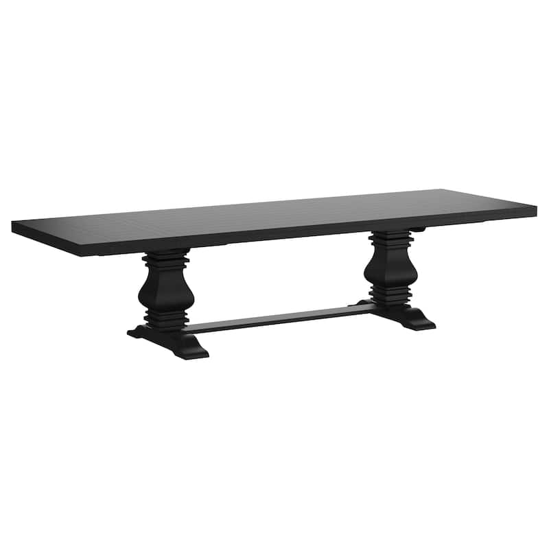 Florence 126-inch Extension Dining Table - Distressed Black