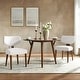 preview thumbnail 4 of 40, HULALA HOME Hipolito Mid Century Modern Ergonomic Dining Chair with Solid Wood Legs Set of 2 Ivory