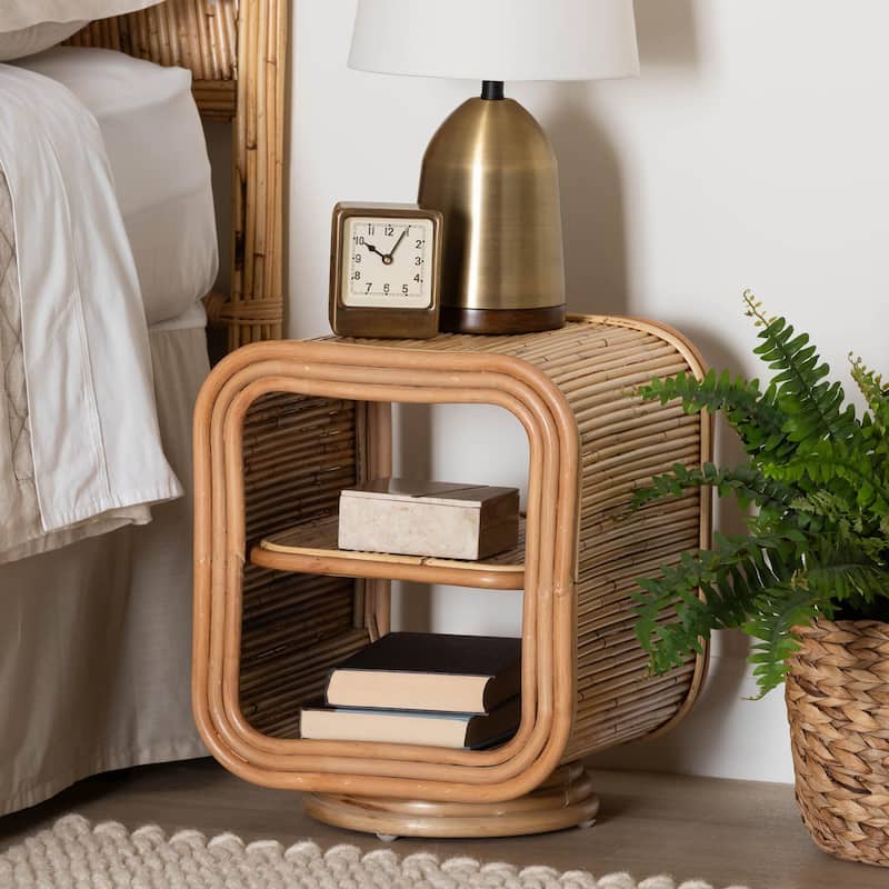 Bethari Bohemian Natural Rattan Nightstand