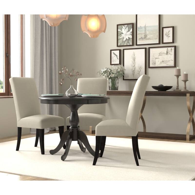 Solid Round Pedestal Dining Table - 36" - Espresso Brown