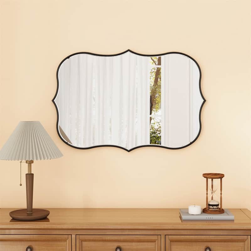 Asymmetrical Gold Antique Bronze Accent Wall Mirror - 23.62"×35.4"