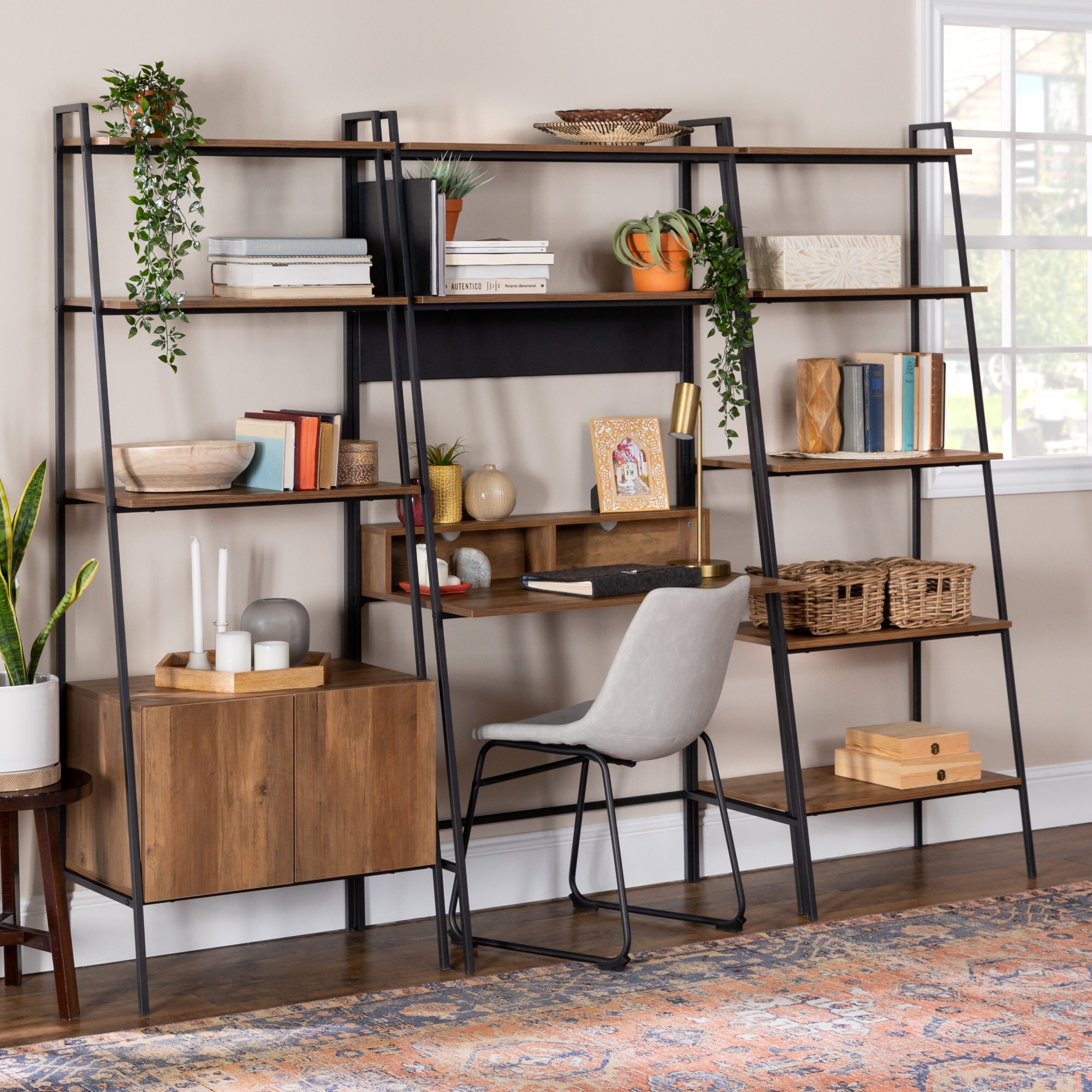 Shop Carbon Loft Lahuri 3 Piece Desk And Shelf Set Overstock
