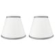 preview thumbnail 11 of 88, Hardback Faux Silk Conical Lamp Shade, 5 inch Top, 9 inch Bottom, 7 inch Slant Set of 2 - Off White, Gray
