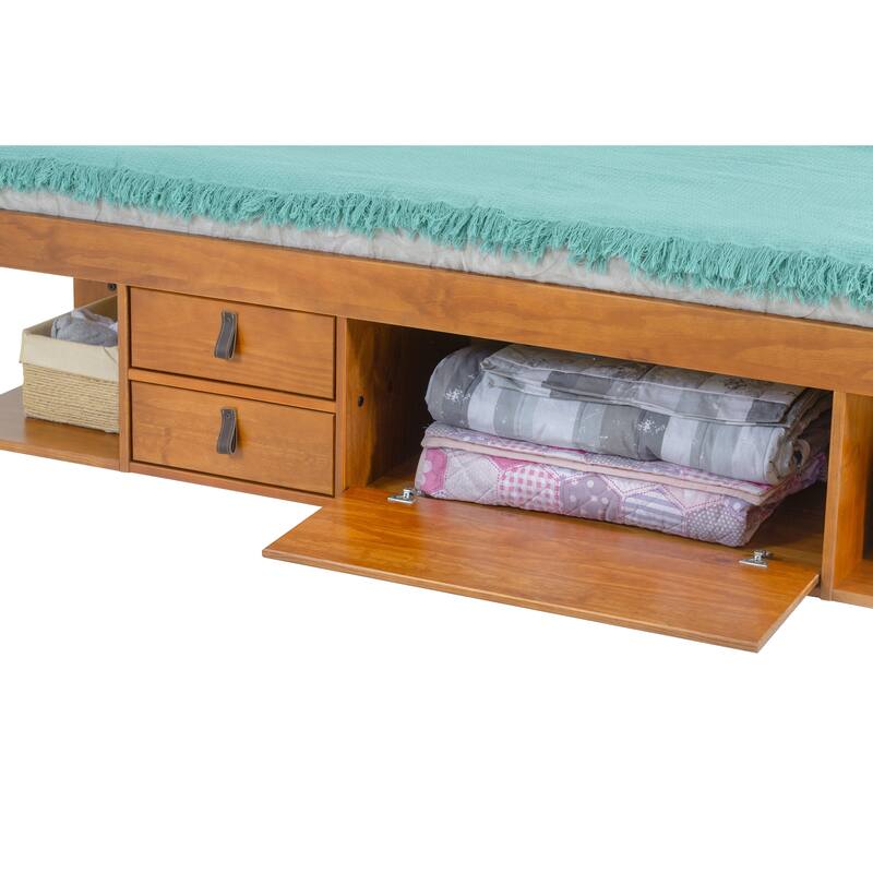 Copper Grove Rivne Storage Platform Bed with Drawers and Shelves