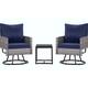 Option Blue Cushions + Grey Frame