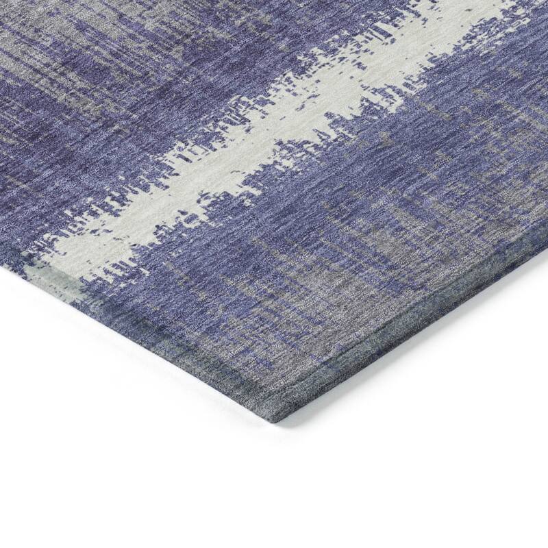 Machine Washable Indoor/ Outdoor Abstract Ombre Chantille Rug
