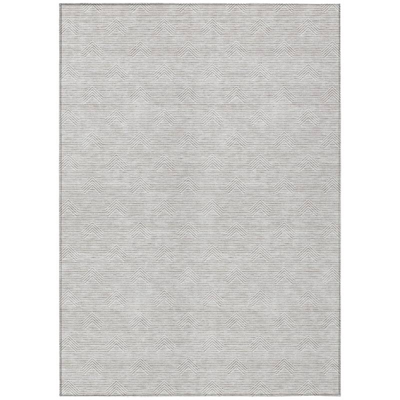 Machine Washable Indoor/ Outdoor Chantille Contemporary Stripe Rug