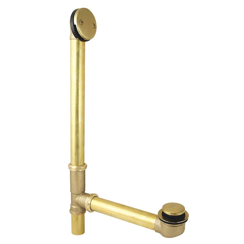 Made To Match Tip-Toe Tub Waste and Overflow, 20 Gauge - Brushed Brass