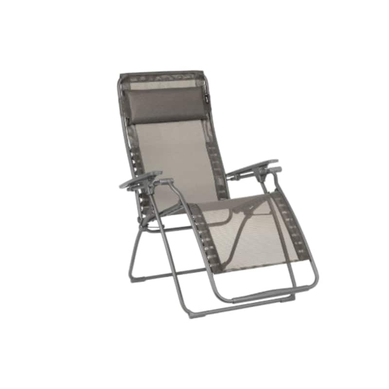 HomeRoots 28" Graphite and Gray Metal Zero Gravity Chair