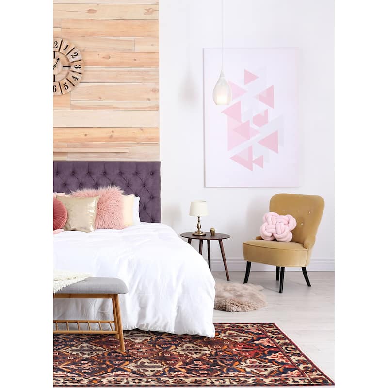 ECARPETGALLERY Hand-knotted Kayseri Vintage Dark Red Wool Rug - 5'3 x 9'8