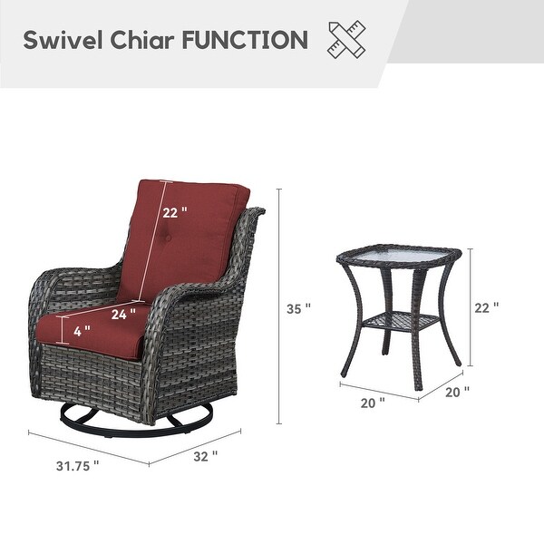 Oakmont 3 piece swivel glider set sale