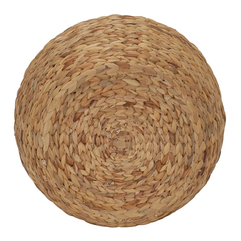 Household Essentials Handwoven Barrel Wicker Storage Basket Side Table - 17.0"L x 17.0"W x 19.0"H