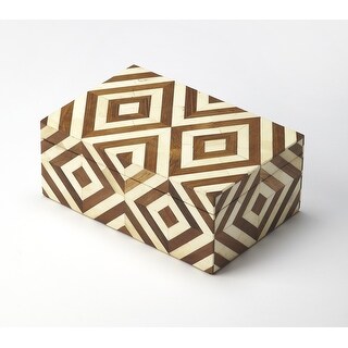 Butler Maya Wood and Bone Inlay Storage Box
