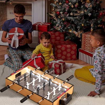 Tabletop Football Wooden Soccer Game Table Mini Foosball Table