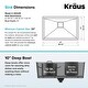 preview thumbnail 5 of 14, KRAUS Pax Stainless Steel 28 1/2 inch 1-Bowl Undermount Kitchen Sink