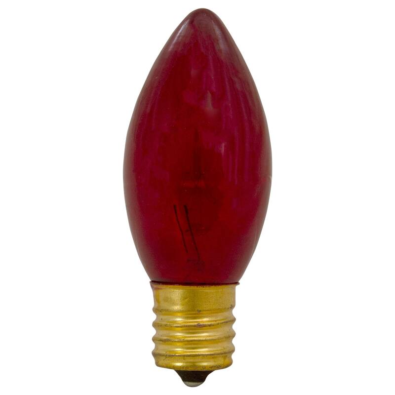Pack of 4 Red C9 Transparent Christmas Replacement Bulbs - 3"