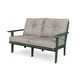 preview thumbnail 10 of 14, POLYWOOD Lakeside Deep Seating Loveseat Green / Weathered Tweed