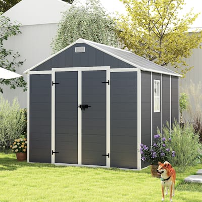8*8FT/6*6FT/4*8FT/8*7FT Outdoor High Quality PP Material Waterproof Storage Shed with Window and Door