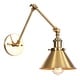 preview thumbnail 12 of 15, Industrial 1-Light Metal Cone Swing Arm Wall Lighting Fixture