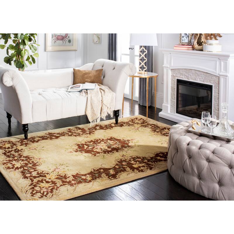 SAFAVIEH Handmade Bergama Achsah Oriental Hand-spun Wool Rug