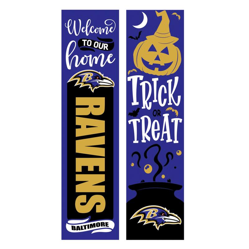 47" Double Sided Seasonal Porch Leaner, Baltimore Ravens - 47" x 11.25"