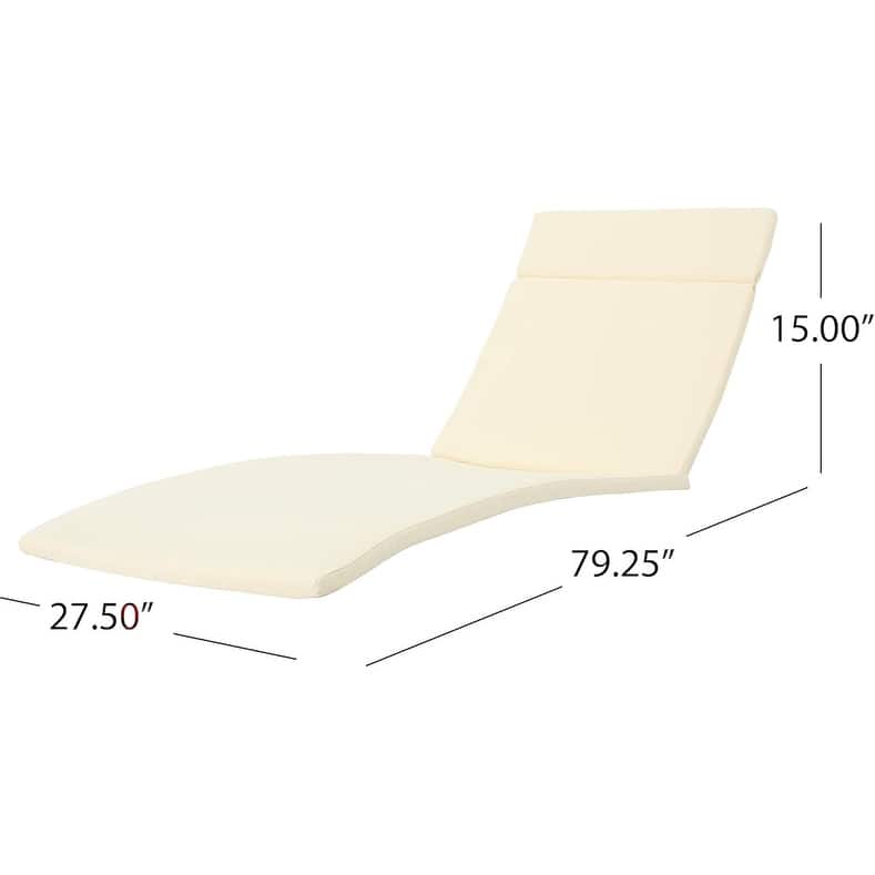 Roomfitters Chaise Lounge Cushion Set, Without Chaise Lounge, Water-Resistant Fabric with Secure Ties (Set of 2)