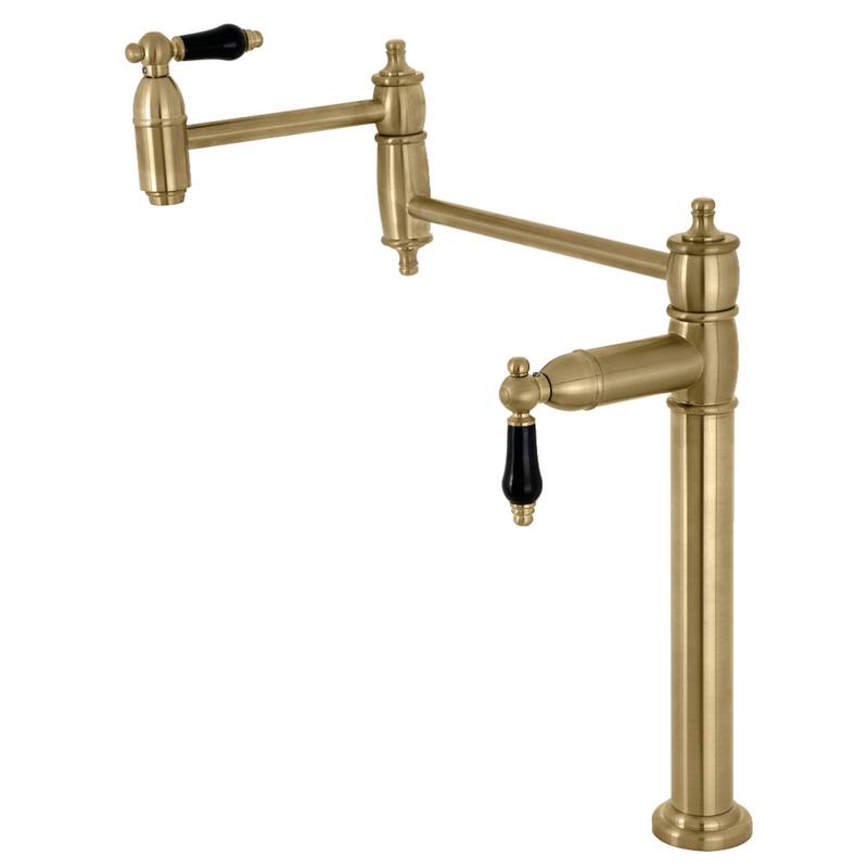 Kingston Brass Duchess Two-Handle 1-Hole Deck Mount Pot Filler Faucet - Brushed Brass