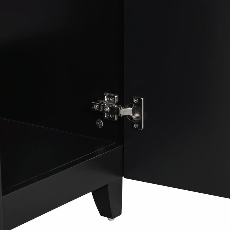 24-Inch Bathroom Vanity Cabinet with Ceramic Sink - 2 Drawers and 1 Door