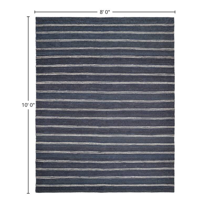 Overton Handmade Modern Contemporary Striped Area Rug