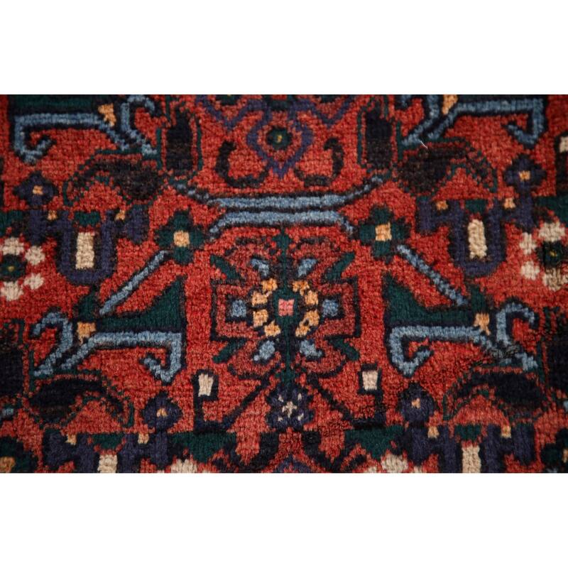 Geometric Shiraz Persian Square Area Rug Handmade Wool Carpet - 2'8"x 3'5"