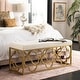 preview thumbnail 1 of 27, SAFAVIEH Fleur Moroccan Glam Velvet Rectangle Bench - 44.5" x 16.5" x 19"