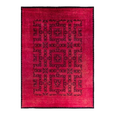 Contemporary Overdyed Wool Hand Knotted Area Rug - 10' 1" x 14' 0"