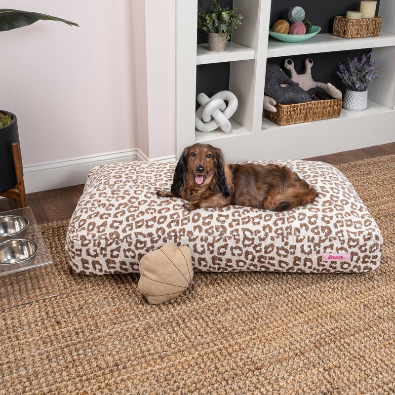 Mabel Designer Modern Ultra Soft Reversible Plush Rectangular Pet Bed with Washable Cover
