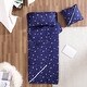 preview thumbnail 1 of 4, Brielle Home Foldable Blue Galaxy Printed Nap Mat with Attached Pillow Galaxy