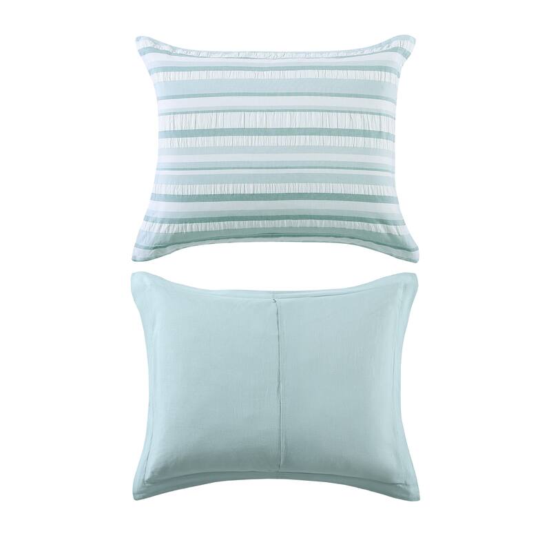 Relax by Tommy Bahama Clearwater Cay Blue Seersucker Duvet Cover Set