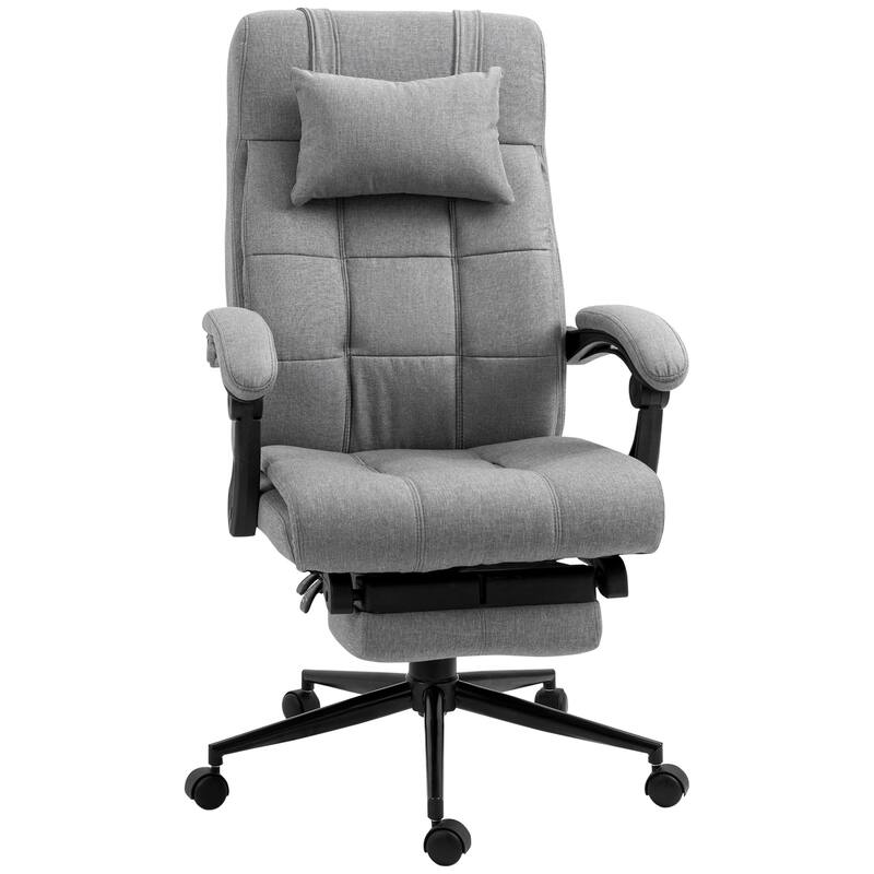Minimalist Computer Chair Gaming Chair, Grey Adjustable Height Executive Chair Office Chair with Footrest