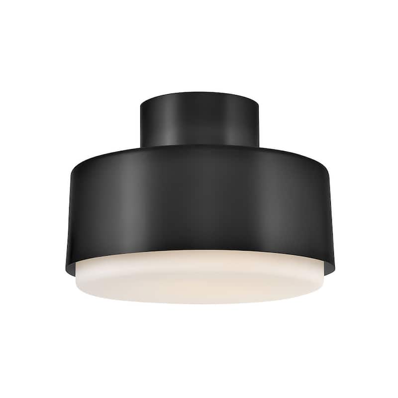 Hinkley Lighting 30072 Cedric 2 Light 13" Wide Semi-Flush Drum Ceiling - Black