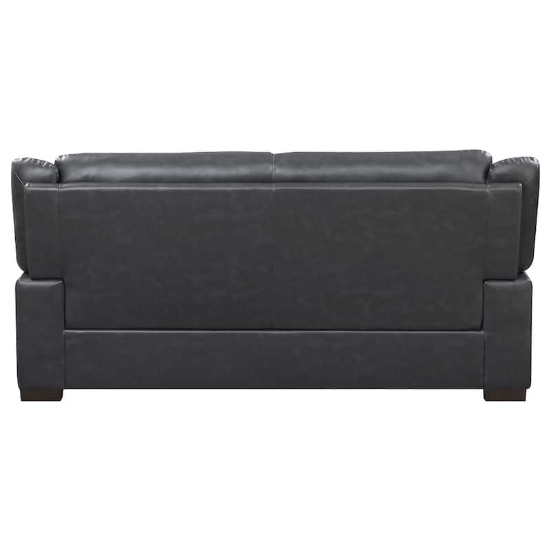Arabella Leatherette Upholstered Padded Arm Sofa
