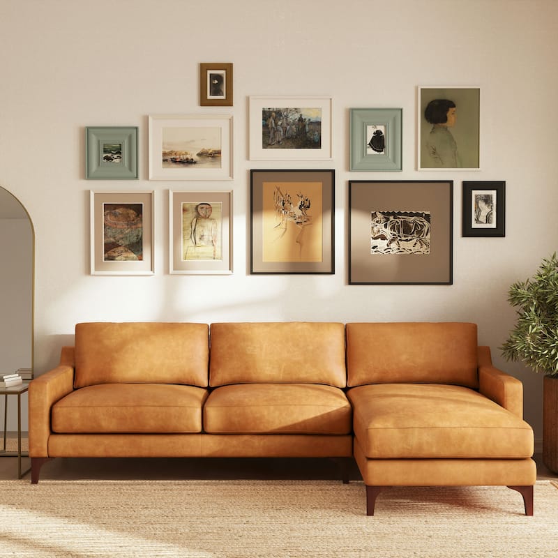 Poly & Bark Sorrento Sectional - Genuine Italian Leather