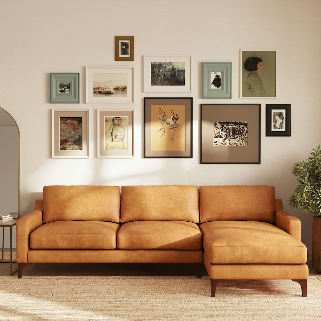 Poly & Bark Sorrento Sectional - Genuine Italian Leather
