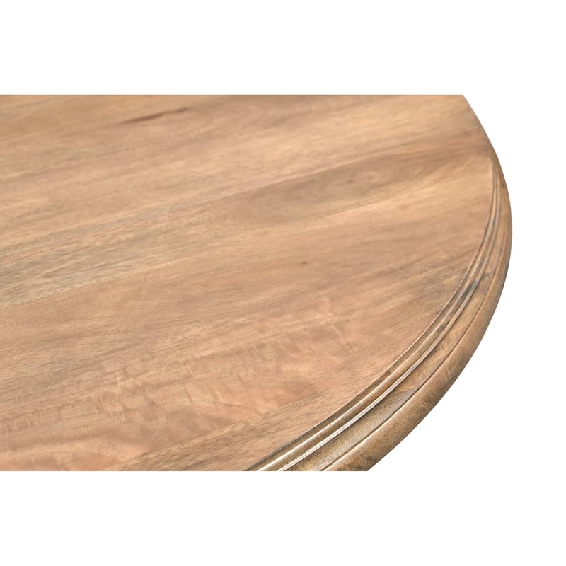 Willow 54" Round Solid Wood Pedestal Dining Table - Brown