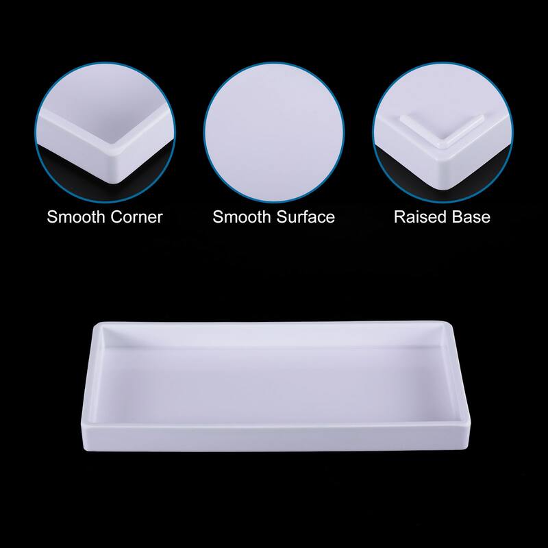 Fast Food Tray, 2 Pack Plastic Serving Tray Smooth Surface