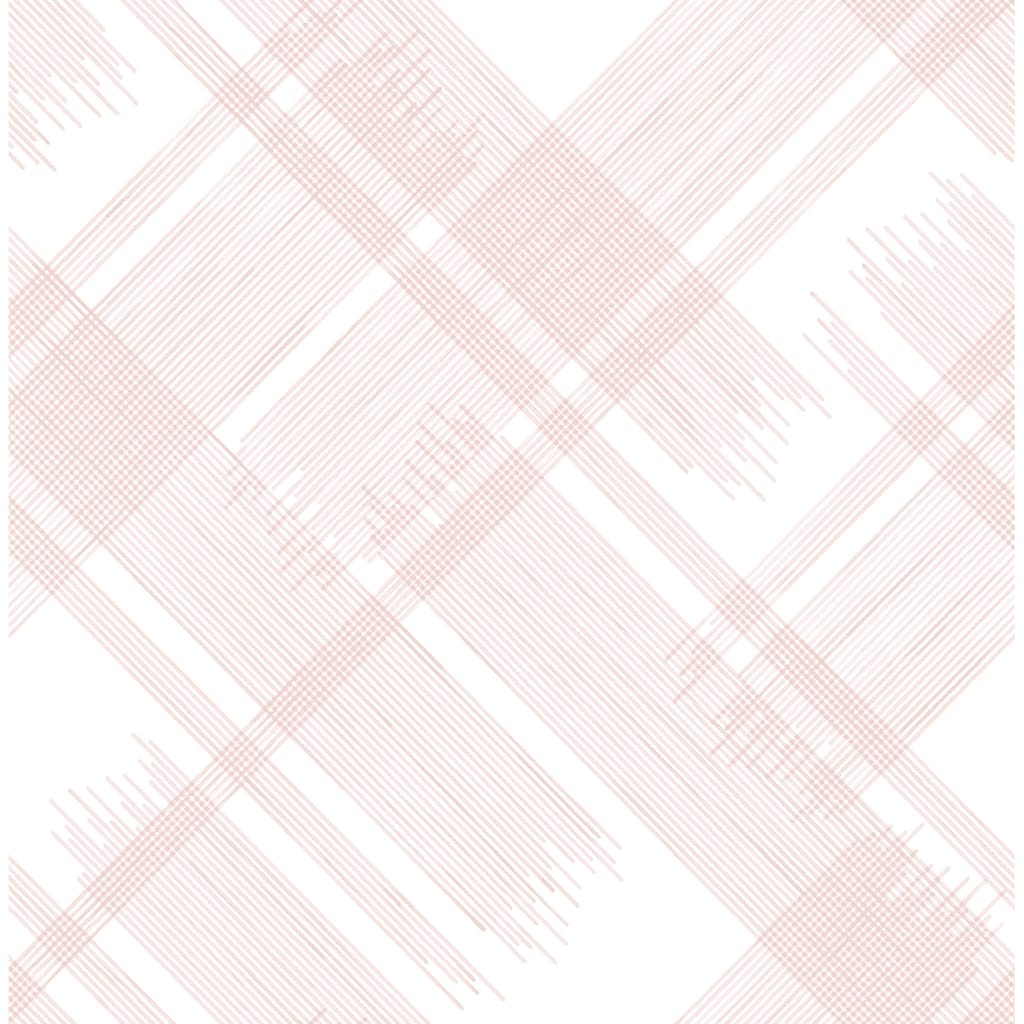 A-Street Prints Zag Pink Modern Plaid Wallpaper