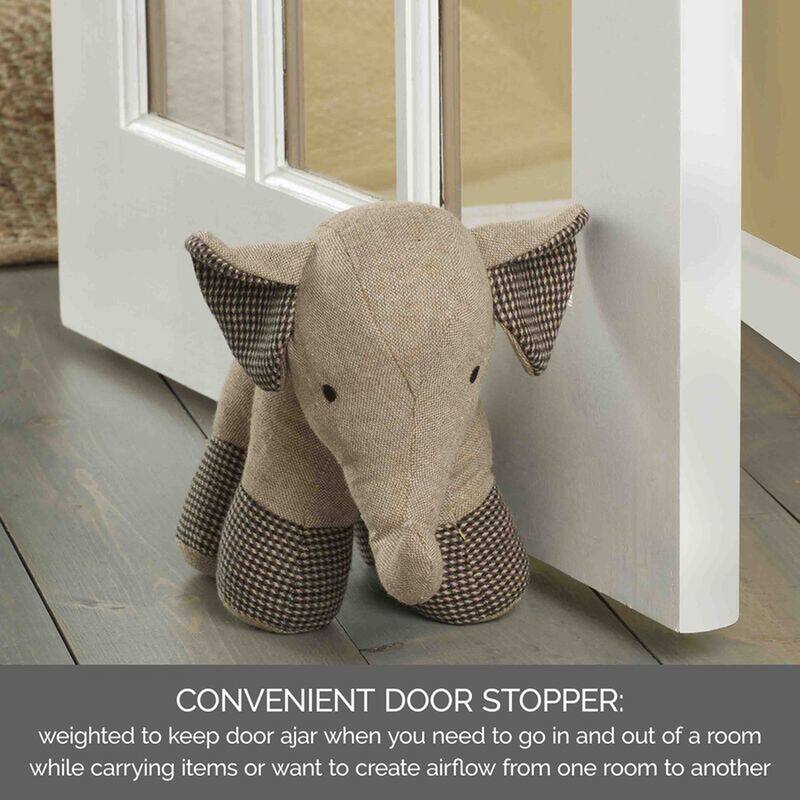 Elements Elephant Door Stopper, 10 Inch - N/A