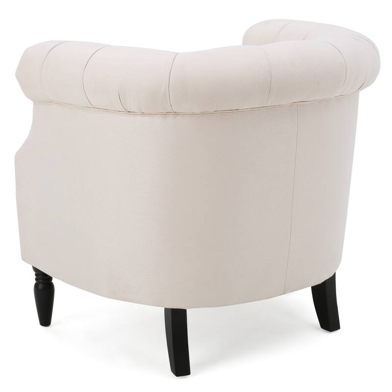 32.75" Velvet Button Tufted Club Chair