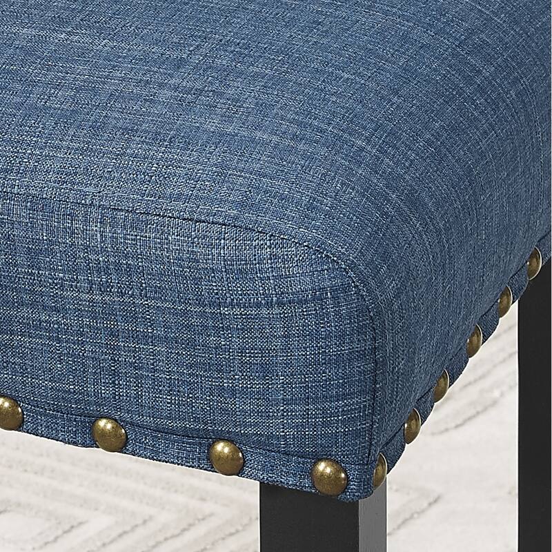 Round Dining Table Set Mid-Century Modern Dining Table Set Counter Height Dining Table and Chair Set with Nailhead Accents